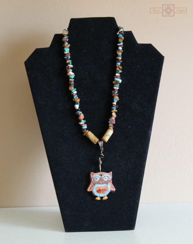 Artisan Tribes Polymer Clay Owl Necklace