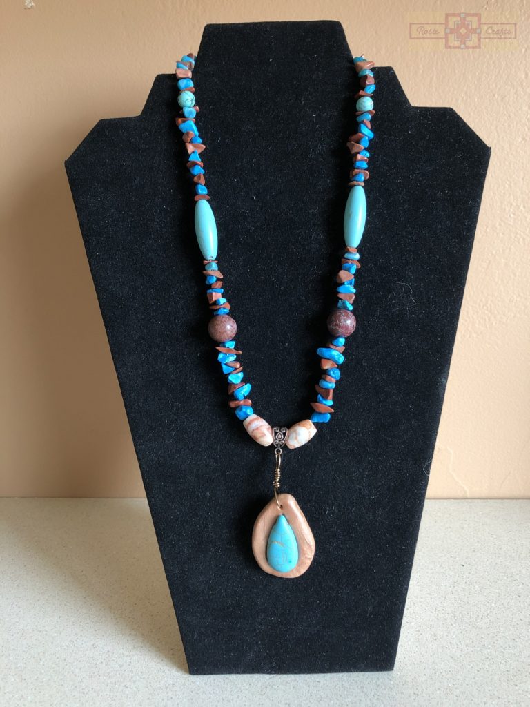 Artisan Tribes Polymer Clay Teardrop Necklace