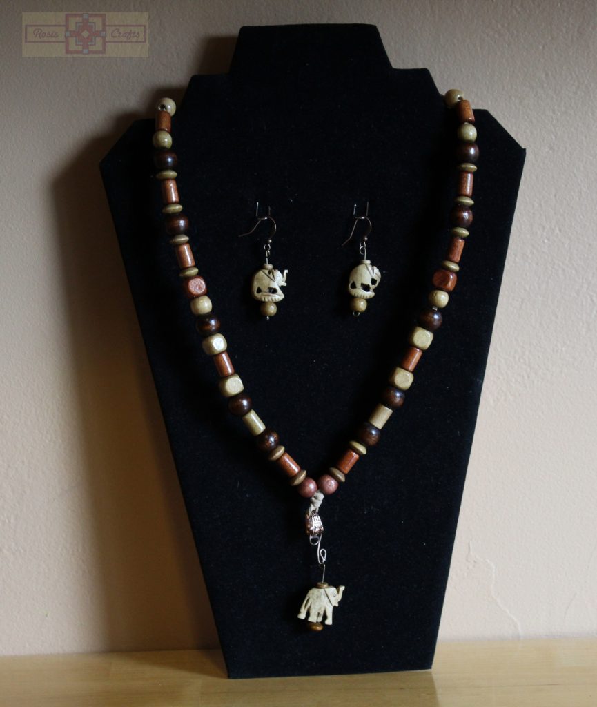 Artisan Tribes Wooden Elephant Necklace Set