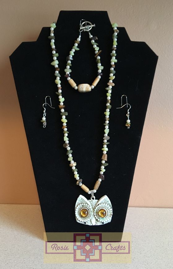 Artisan Tribes Spirit Vintage Owl Jewelry Set