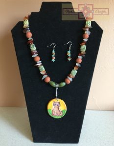 Rosie Crafts Artisan Cat Jewelry Set
