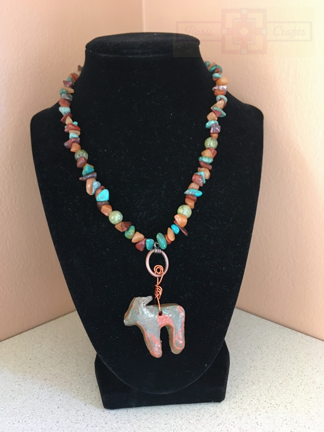 Artisan Tribes Polymer Clay Moose Necklace
