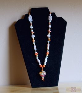Rosie Crafts Swirled Heart Bead Necklace